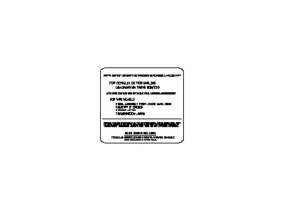 Nissan 990A2-ZF000 Label-Information,Parts Content