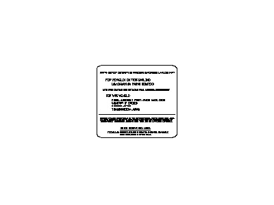 Nissan 990A2-ZC32A Label-Parts Content