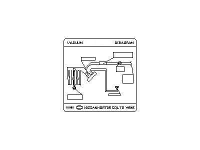 Nissan 22304-5Y700 Label-Vacuum Piping