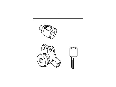 Nissan 99810-1EA3A Key Set Cylinder Lock