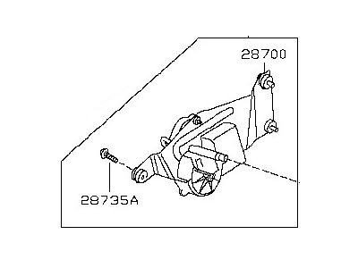 2004 Nissan Xterra Wiper Motor - 28710-ZD300