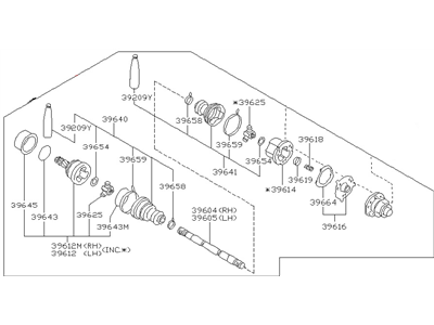 1986 Nissan 300ZX Axle Shaft - 39601-03P00