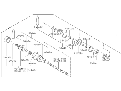 1984 Nissan 300ZX Axle Shaft - 39601-03P00