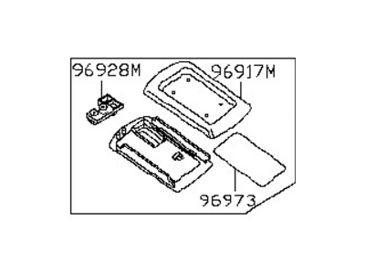 Nissan 96920-ZR00B Lid-Console Box