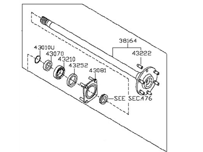 2015 Nissan Titan Axle Shaft - 38162-ZH00A