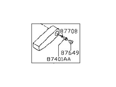 Nissan 87700-8S101 Front Seat Armrest Assembly, Right