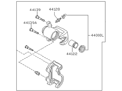 Nissan 44011-CN11A CALIPER Assembly-Rear LH,W/O Pads Or SHIMS