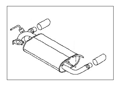 2004 Nissan Murano Muffler - 20100-CA011