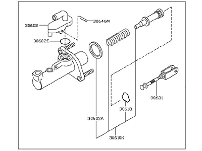 2004 Nissan 350Z Clutch Master Cylinder - 30610-CD000