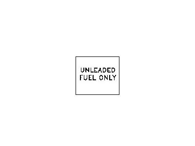 Nissan 14806-ZH000 Label-UNLEADEDFUELONLY