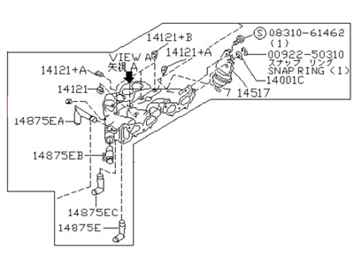 1993 Nissan Axxess Intake Manifold - 14001-30R00