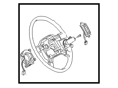 Nissan 48410-21P24 Steering Wheel Assembly W/O Pad Black