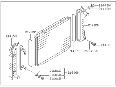 2000 Nissan Quest Radiator - 21460-7B000