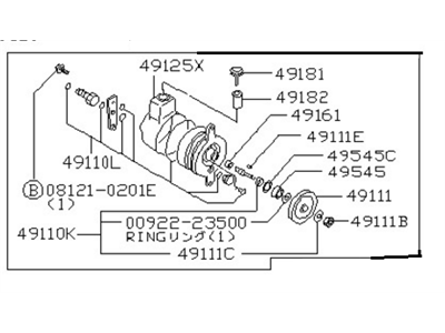 1982 Nissan Datsun 810 Power Steering Pump - 49110-W2405