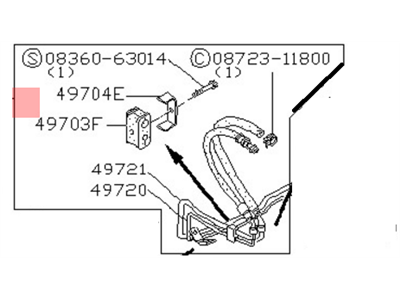 Nissan Datsun 810 Power Steering Hose - 49710-W2400