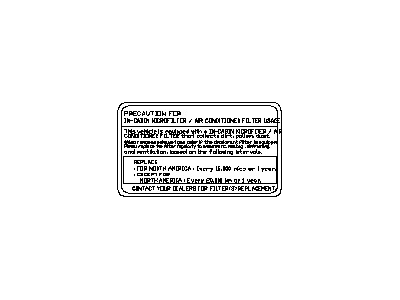 Nissan 68230-CD000 Label - Instrument