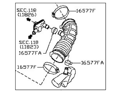 Nissan 16576-EV11B Duct Assembly-Air