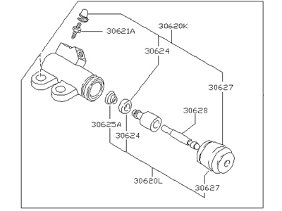 1988 Nissan Stanza Clutch Slave Cylinder - 30620-03E01