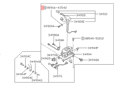 Nissan 34901-65E63 Transmission Control Device Assembly