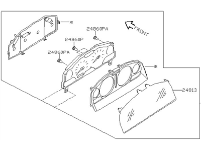 Nissan 24810-9Z471 Speedometer Instrument Cluster