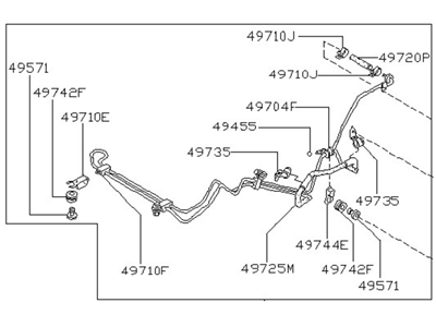 Nissan Van Power Steering Hose - 49716-26C61