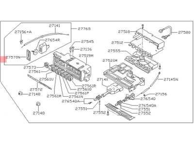 1993 Nissan Maxima A/C Switch - 27500-85E00