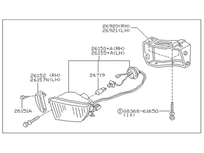 Nissan 26150-0L725 Lamp Assembly-Fog,RH