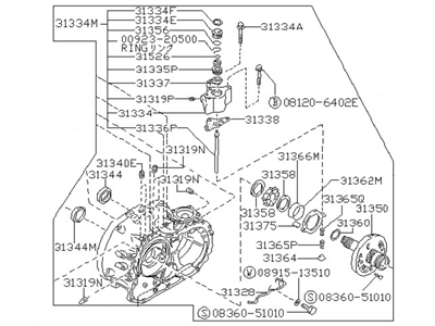 1989 Nissan Pulsar NX Bellhousing - 31340-21X72