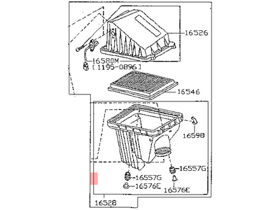 1999 Nissan Sentra Air Filter Box - 16500-4M200