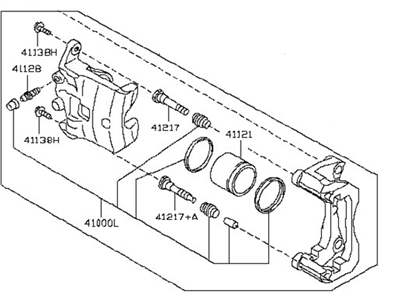 2016 Nissan Juke Brake Caliper Repair Kit - 41001-3YW0A