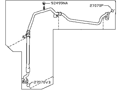 Nissan Versa A/C Hose - 92480-1HK0A