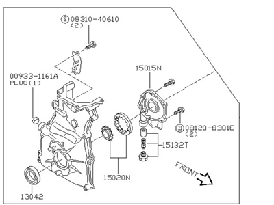 1998 Nissan Altima Timing Cover - 13500-9E001