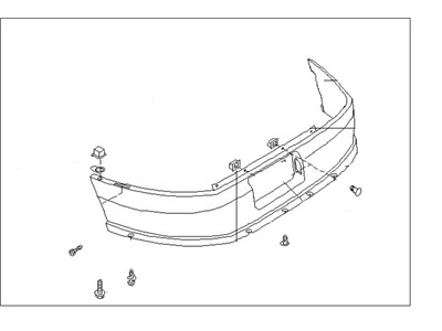 Nissan H5022-9E025 Rear Bumper Cover