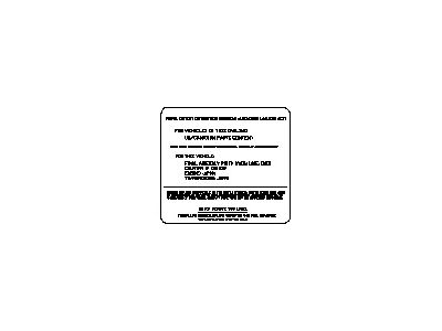 Nissan 990A2-9GE0C Label-Information,Parts Content