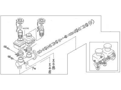 Nissan 280ZX Brake Master Cylinder Reservoir - 46010-P9100