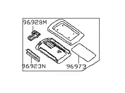 Nissan 96920-ZZ90A Lid - Console Box