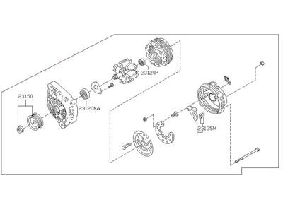 2000 Nissan Altima Alternator - 23100-0Z400