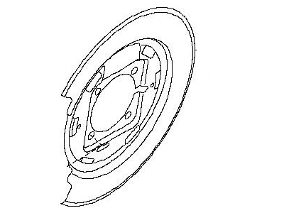 Nissan 44030-7S020 Plate Assy-Back,Rear Brake LH