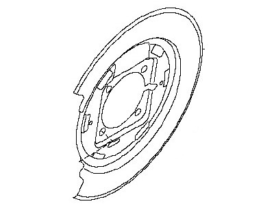 Nissan 44020-7S020 Plate Assy-Back,Rear Brake Rh