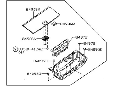 Nissan 84975-3JA0A Box Assy-Luggage Floor,Center