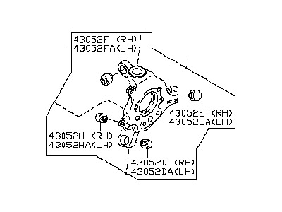 2010 Nissan 370Z Steering Knuckle - 43019-JK000