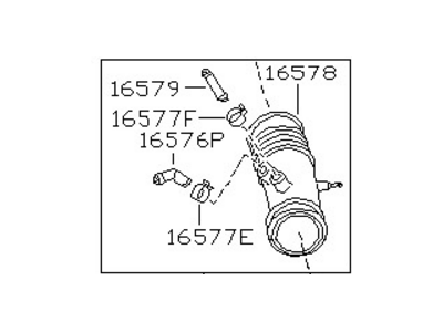 Nissan 16582-29W02 Hose Air Duct