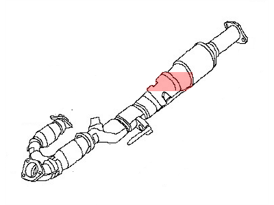 Nissan 20020-3NT0A Exhaust Tube Assembly, Front W/ Catalyst