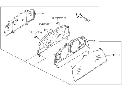 Nissan 24810-7Z816 Speedometer Instrument Cluster