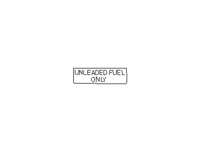 Nissan 99083-09F00 Label Unleaded Fuel Only