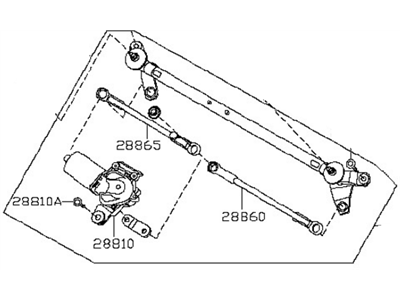 Nissan 28800-EZ00A Drive Assy-Windshield Wiper