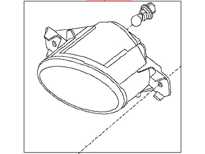 Nissan 26155-1HA0B Lamp Fog LH