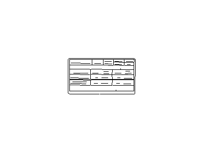 Nissan 99090-4B410 Placard-Tire Limit