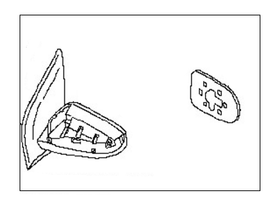 Nissan 96302-ET01E Mirror Assy-Outside,LH