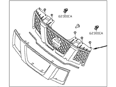 Nissan 62310-EA000 Grille Kit-Front